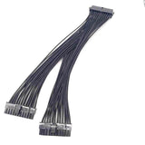 Power Supply 24-pin Motherboard Splitter Cable, Dual Motherboard Extension Cable Female to Male Y Adapter Cable