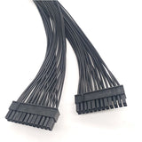 Power Supply 24-pin Motherboard Splitter Cable, Dual Motherboard Extension Cable Female to Male Y Adapter Cable
