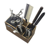 Hair Salon Shear Holder Hair Stylist Scissors Container Wood Hairdressing Holder Storage Container Barber Tools for Combs Clips