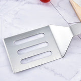 Metal Spatula 2pcs Fish Spatula Slotted Turner Stainless Steel Egg Grill Flipper Cooking Utensils with Wood Handle for Pancake