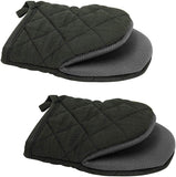 1 Pair Short Oven Mitts, Heat Resistant Silicone Kitchen Mini Oven Mitts for , Non-Slip Grip Surfaces and Hanging Loop Gloves In Australia - Darrahopens