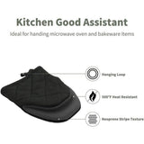 1 Pair Short Oven Mitts, Heat Resistant Silicone Kitchen Mini Oven Mitts for , Non-Slip Grip Surfaces and Hanging Loop Gloves