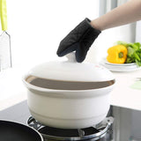 1 Pair Short Oven Mitts, Heat Resistant Silicone Kitchen Mini Oven Mitts for , Non-Slip Grip Surfaces and Hanging Loop Gloves