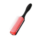 9-Rows Cushion Nylon Bristle Hair Brush Women Men Curly Wet or Dry Hair Classic Detangling Brushes for Separating Shaping Defining