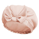Extra Large Shower Cap,Bowknot Double Layer Reusable Bath Hair Caps With Silky Satin for Women Beauty Bathing,Hair Spa,Home Hotel