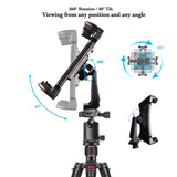 Tripod Mount Adapter 360 Degree Rotatable Universal Tablet Clamp Holder for Phone Tablet, for Tripod, Monopod