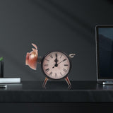 Retro Clock, Pig Shape Clock Metal Pig Figurine Rustic Animal Clock for Home Bedroom Office Decoration (No Battery) In Australia - Darrahopens
