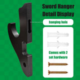 Sword Holder Wall Mount 1-Tier Hook Katana Holder Adjustable Display Hanger for Samurai Sword Tanto Rapier light saber (2pcs)
