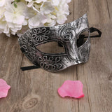 Face Mask Cool Men Greek Roman Fighter Masquerade Cosplay Mask for Fancy Dress Accessory / Masked Ball / Halloween (Silver)