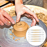 6pcs Clay Sculpting Tools Double Ended Wooden Ribbon Cutter Pottery Clay Modelling Carving Tool for Pottery Ceramics Sculpture