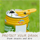 Manual Easy Can Opener, Beverage Can Cover Protector, Plastic Can Openers for Soda Beer Drink, Yellow