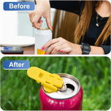 Manual Easy Can Opener, Beverage Can Cover Protector, Plastic Can Openers for Soda Beer Drink, Yellow