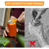 Manual Easy Can Opener, Beverage Can Cover Protector, Plastic Can Openers for Soda Beer Drink, Yellow