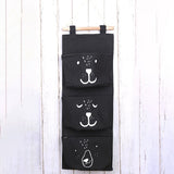 Large Wall Hanging Organizer with 3 Storage Pockets-Space saver for Playroom, Bedroom, Baby Nursery, Bedside, Closet. （2pcs）