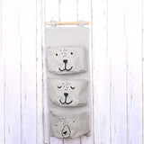 Large Wall Hanging Organizer with 3 Storage Pockets-Space saver for Playroom, Bedroom, Baby Nursery, Bedside, Closet. （2pcs）