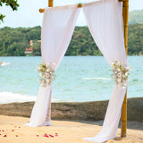 Wedding Arch Draping Fabric 1 Panel of 50*570cm White Chiffon Drapery for Outdoor Ceremony Wedding Ceiling Decorations