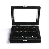 Earring Organizer Tray with Clear Lid,7 Slots Ring Box Velvet Ring Holder Drawer Insert Jewelry Storage Box Jewelry Display Case In Australia - Darrahopens