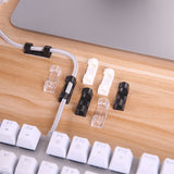 Self-Adhesive Cable Clips Organizer Drop Wire Holder Cord Management, Pack of 16 (3pcs) （White, black, and transparent）