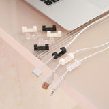 Self-Adhesive Cable Clips Organizer Drop Wire Holder Cord Management, Pack of 16 (3pcs) （White, black, and transparent）
