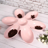 Cat Water Bowl Multiple Case Food Feeder Water Feeding Bowl Six Petals Plastic Feeder Puppy Food Feeder Dispenser Bowl for Cats