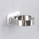 Hair Dryer Holder, Bathroom Hair Dryer Holder, Hair Care Tools Holder Wall Mount - Extra Large Rim (Silvery)