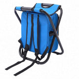 Backpack Chair Foleable Camping Fishing Stool with Cooler Insulated Bags Multifunction Hunting Backpack Chair Stool for Outdoor