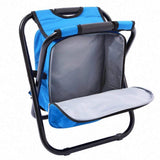 Backpack Chair Foleable Camping Fishing Stool with Cooler Insulated Bags Multifunction Hunting Backpack Chair Stool for Outdoor