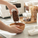 Food Storage Kitchen Storage Sealed Canned Grain Storage Box Transparent Plastic Dry Goods Food Snack (Size : 500ML+800ML)