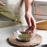 Food Storage Kitchen Storage Sealed Canned Grain Storage Box Transparent Plastic Dry Goods Food Snack (Size : 500ML+800ML)