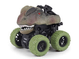 Dinosaur Truck Toys for Kids, 4 Pack Pull Back Vehicles Cars for Toddlers, Rotation 4 Wheels Drive Durable Friction Powered Push