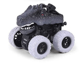 Dinosaur Truck Toys for Kids, 4 Pack Pull Back Vehicles Cars for Toddlers, Rotation 4 Wheels Drive Durable Friction Powered Push