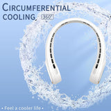 Portable Neck Fan, Bladeless Neck Fan,Battery Operated Neck Fan,Faster Cooling, Ultra Quiet, Suitable for Home, Office, Sports