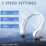 Portable Neck Fan, Bladeless Neck Fan,Battery Operated Neck Fan,Faster Cooling, Ultra Quiet, Suitable for Home, Office, Sports
