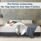 Thicken Memory Bed Gap Filler Adjustable Bed Bridge Mattress Connector with Strap for Bed,Storage Bag Included,for Guests Stayover