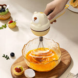 Electric Hand Mixer, Bear Shape Handheld Kitchen Blender, Kitchen Hand Mixer with 3 Speeds, lightweight Cordless Cake Mixer