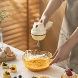 Electric Hand Mixer, Bear Shape Handheld Kitchen Blender, Kitchen Hand Mixer with 3 Speeds, lightweight Cordless Cake Mixer