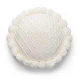Knitted Throw Pillow Round Couch Pillow Sofa Cute Cushion Handmade Pompoms Decorative Plush Pillow (Beige) In Australia - Darrahopens