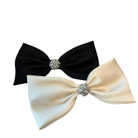 3 Pieces Decorative French Hair Barrettes with Pearl Rhinestone Spring Hair Bow Clips Pins Grips Accessories for Women Girls Teens In Australia - Darrahopens