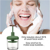 Gentle Deep Cleanser ，Rich Foam Maker for Face Wash，Foam Cleanser and Wash Foamer，Facial Cleansing Tool (green)