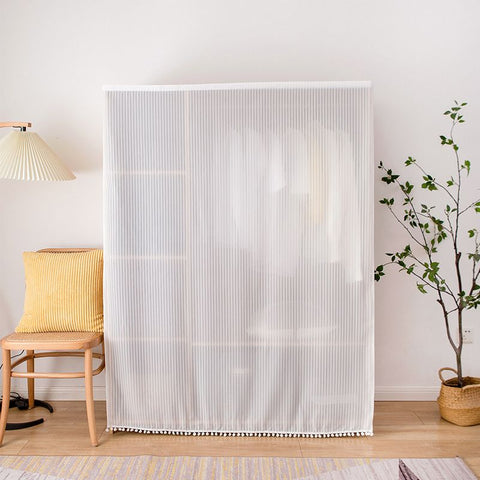 Short Curtains for Kitchen, Privacy Closet Curtain Dust-Proof Under Sink Curtains for Small Kitchen Storage Room