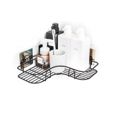 Dual Use Adhesive Or Screw Hook Metal Iron Wire Corner Shelf Storage Hanging Rack,Office Partition Corner Shelf,Bathroom Kitchen