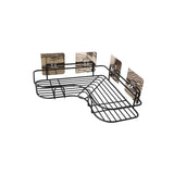 Dual Use Adhesive Or Screw Hook Metal Iron Wire Corner Shelf Storage Hanging Rack,Office Partition Corner Shelf,Bathroom Kitchen