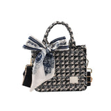 Tote Bag, Denim Fabric Soft Handbag Underarm Bag, Tassels Checkerboard Shoulder Bag, Handbags for Women Vacation Travel In Australia - Darrahopens