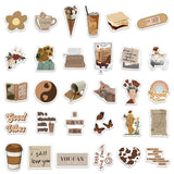 60 Pcs Vintage Stickers, Waterproof Scrapbook Aesthetic Sticker, Daily Planner, Water Bottles, Handbook Junk Diary Stickers