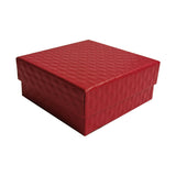 Necklace Earring Ring Box Gift Box,2 Pieces Square Cardboard Jewelry Gift Boxes,Cotton Filled Cardboard Paper Jewelry Box （2pcs）