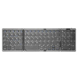 Foldable Bluetooth Keyboard, Wireless Folding Travel Keyboard with Number Pad, Portable Compact Rechargeable Keyboard