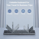 Foldable Bluetooth Keyboard, Wireless Folding Travel Keyboard with Number Pad, Portable Compact Rechargeable Keyboard In Australia - Darrahopens