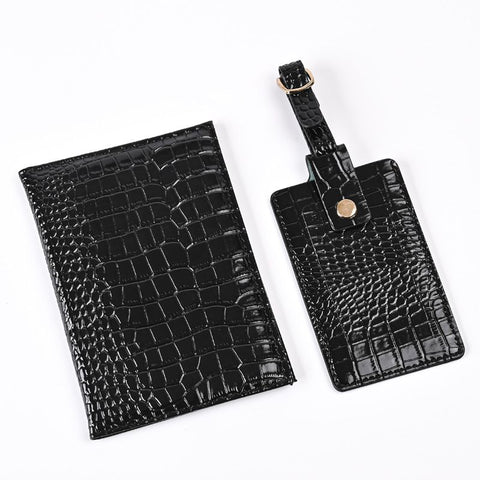 Leather ID Badge Card Holder Wallet with Card Slots,Blocking Pocket Lanyard Strap for Offices ID, School ID, Driver Licence（2pcs）