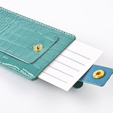 Leather ID Badge Card Holder Wallet with Card Slots,Blocking Pocket Lanyard Strap for Offices ID, School ID, Driver Licence（2pcs）