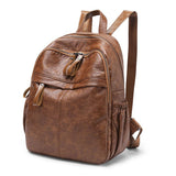 Women Backpacks Pu Leather Shoulder Bag Soft Leather Daypack Double-layer Travel Bag (brown)
Soft Leather Backpack